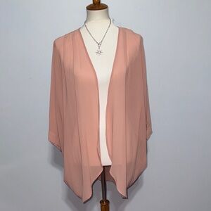 Dusty Rose  Sheer Open-Front kimono